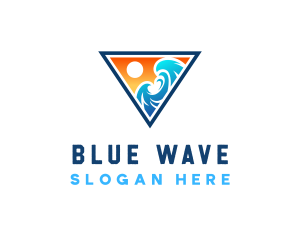 Beach Ocean Wave logo design