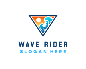 Beach Ocean Wave logo design