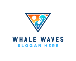 Beach Ocean Wave logo design