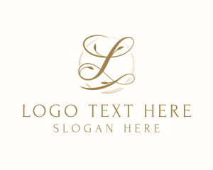 Initial - Elegant Floral Letter L logo design