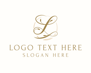 Stationery - Elegant Floral Letter L logo design