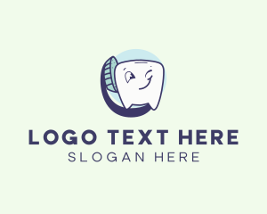 Tooth - Toothbrush Tooth Wink logo design