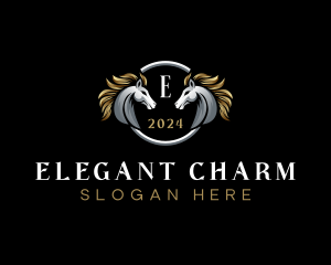 Elegant Elite Horse logo design