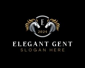 Elegant Elite Horse logo design