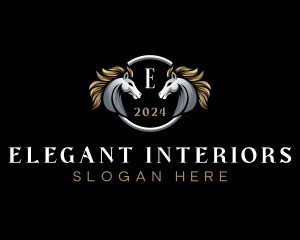 Elegant Elite Horse logo design