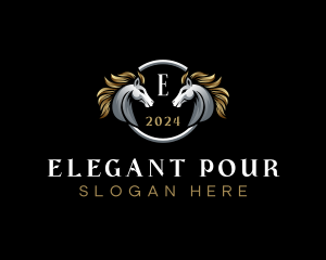 Elegant Elite Horse logo design