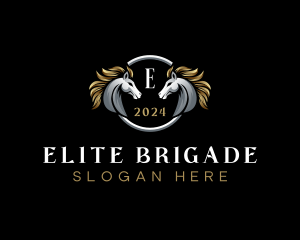 Elegant Elite Horse logo design