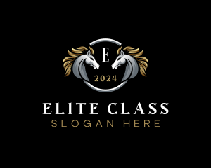 Elegant Elite Horse logo design