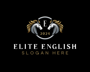 Elegant Elite Horse logo design