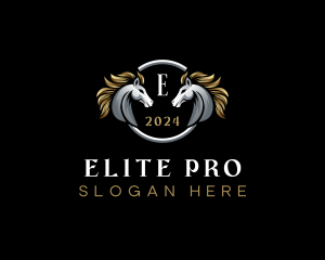 Elegant Elite Horse logo design