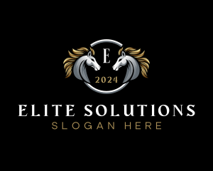 Elegant Elite Horse logo design