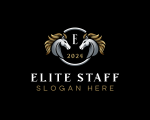 Elegant Elite Horse logo design