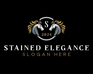 Elegant Elite Horse logo design