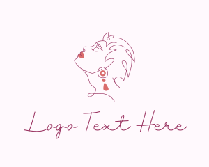 Hairstyle - Beauty Woman Jewelry logo design