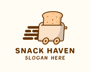 Bread Toaster Delivery logo design