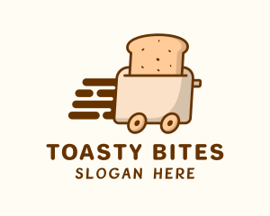 Toaster - Bread Toaster Delivery logo design