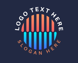 Journalism - Striped Globe Panel logo design