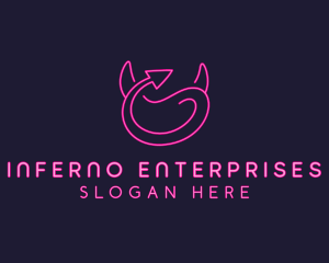 Devil - Erotic Neon Devil logo design