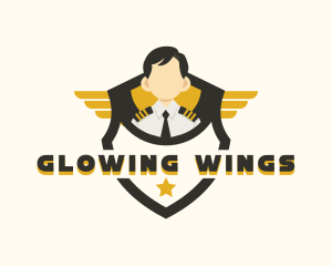 Wing Aviation Pilot logo design