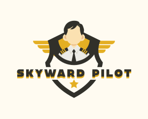 Wing Aviation Pilot logo design