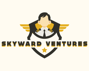 Aviator - Wing Aviation Pilot logo design