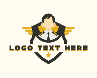 Wing Aviation Pilot logo design