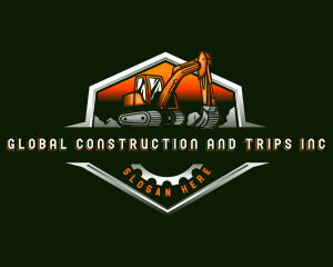 Demolition Excavator Quarry Logo