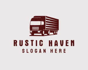 Rustic Courier Trucking logo design