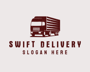 Rustic Courier Trucking logo design