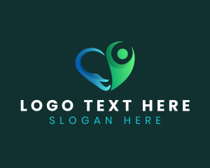 Human - Human Hand Heart logo design