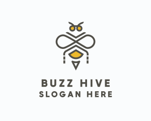 Modern Bee Infinity  logo design