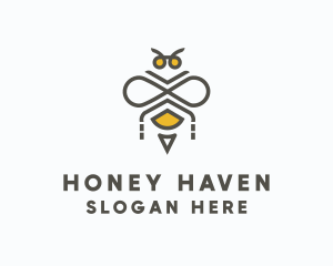 Modern Bee Infinity  logo design