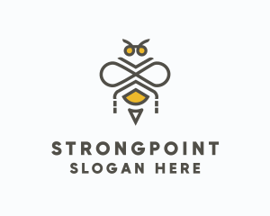 Badge - Modern Bee Infinity logo design