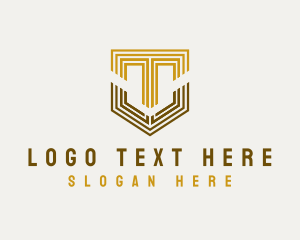 Stock Exchange - Creative Shield Company Letter T logo design