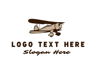 Plane - Vintage Plane Aircraft logo design