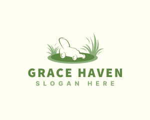 Garden Grass Lawn Mower  Logo