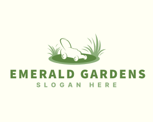 Garden Grass Lawn Mower  logo design