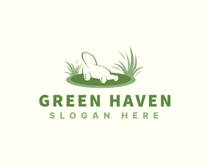 Bush - Garden Grass Lawn Mower logo design
