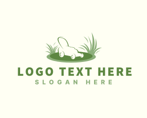 Garden Grass Lawn Mower  Logo