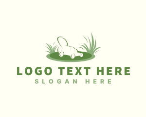 Garden Grass Lawn Mower  Logo