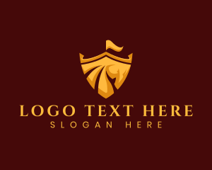 Premium - Horse Shield Knight logo design