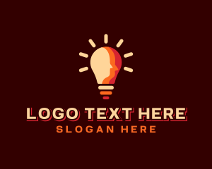 Ligtning - Light Bulb Mind logo design