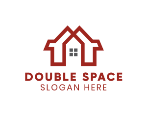 Duplex - Red Duplex House logo design