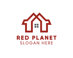 Red Duplex House logo design