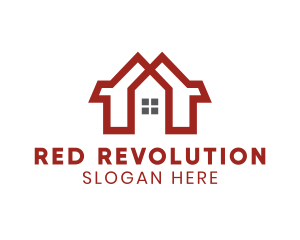 Red Duplex House logo design