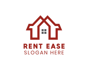 Red Duplex House logo design