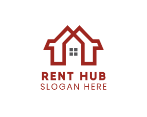 Red Duplex House logo design