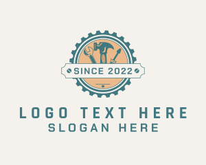 Cog Wheel - Handyman Renovation Tools logo design