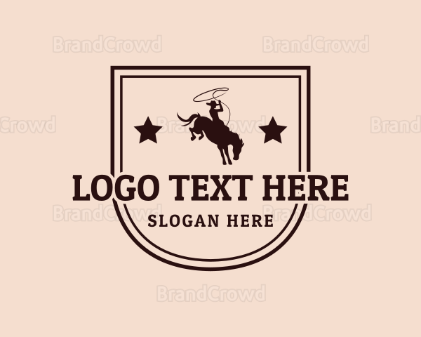 Western Rodeo Cowboy Logo