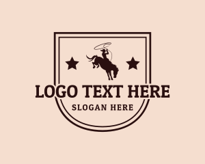 Barn - Western Rodeo Cowboy logo design